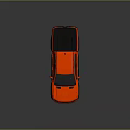 Red Pickup Truck Modern Design With Sturdy Body And Off Road Tires